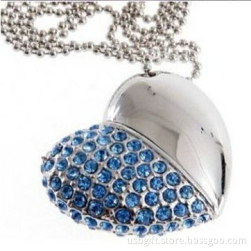 Jewelry USB flash drive, Swarovski crystal heart style, 16GB